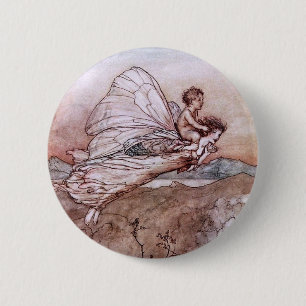 Antique Arthur Rackham Fairy Illustration Button