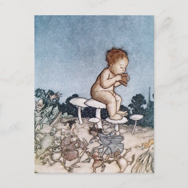 Antique Arthur Rackham Peter Pan Postkarte (Vorderseite)