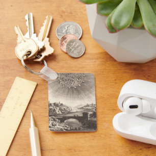 Antique Astronomy Sky with Sun by Allain Mallet Schlüsselanhänger