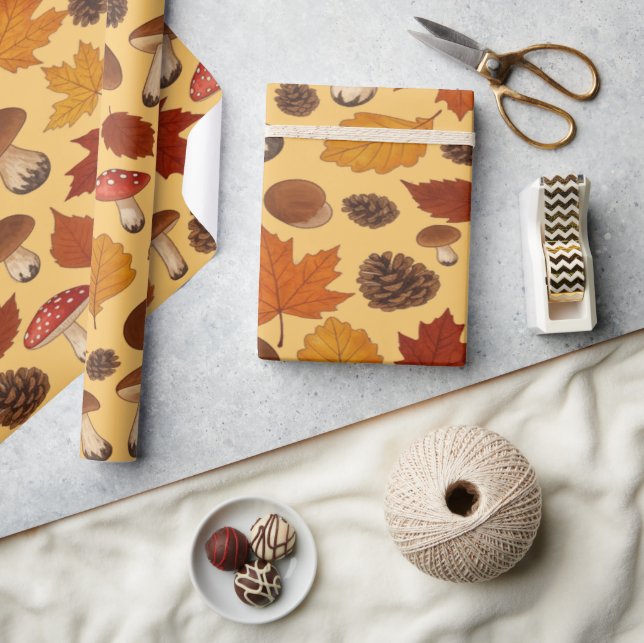 Antique Autumn Style Old World Elegance Geschenkpapier (Kunsthandwerk)