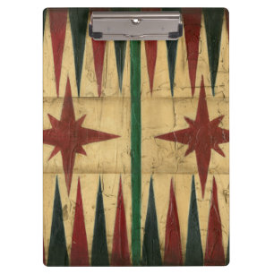 Antique Backgammon Game Board von Ethan Harper Klemmbrett