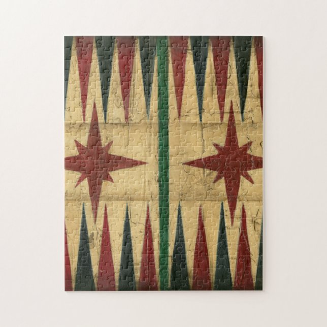 Antique Backgammon Game Board von Ethan Harper Puzzle (Vertikal)