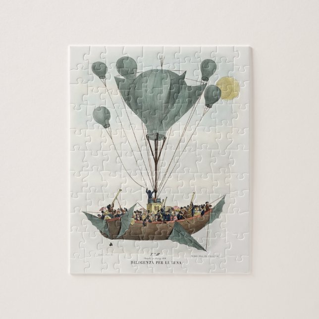 Antique Balloon Air Ship Artwork Puzzle (Vertikal)