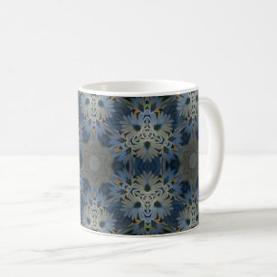 Antique Blue Daisy Floral Kaffeetasse