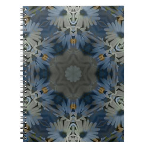 Antique Blue Daisy Floral Notizblock