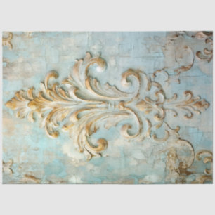 Antique Blue Romance Design Serie 16 Seidenpapier