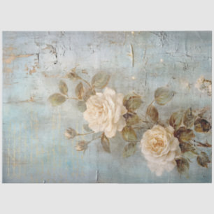 Antique Blue Romance Design Serie 1 Seidenpapier