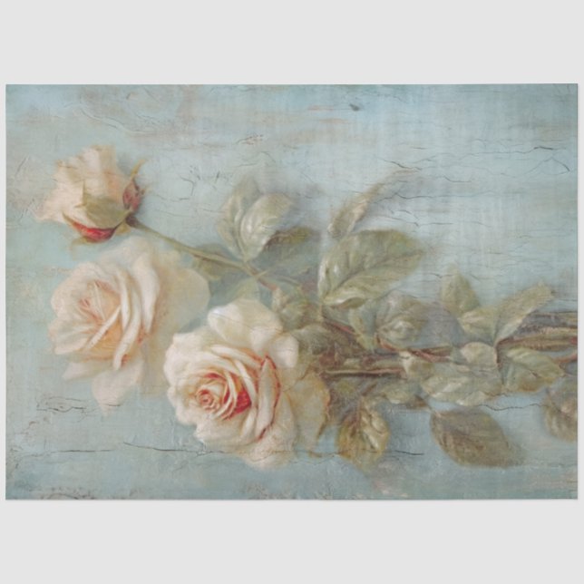 Antique Blue Romance Design Serie 2 Seidenpapier (Vorderseite)