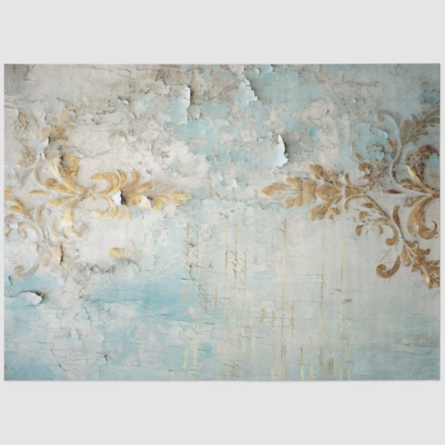 Antique Blue Romance Design Serie 6 Seidenpapier (Vorderseite)