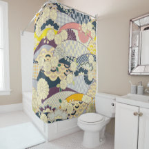 Antique Blue White Japanisch Kimono Blume