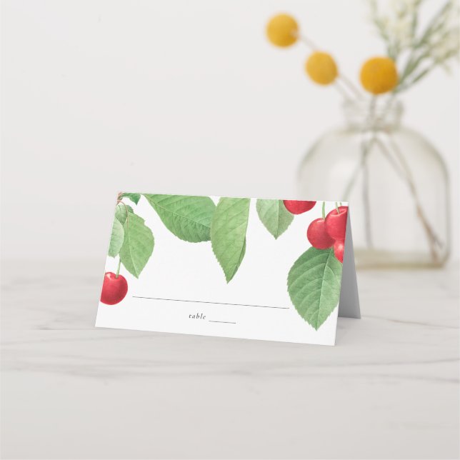 Antique Botany Wedding Platzkarte (Vorderseite)