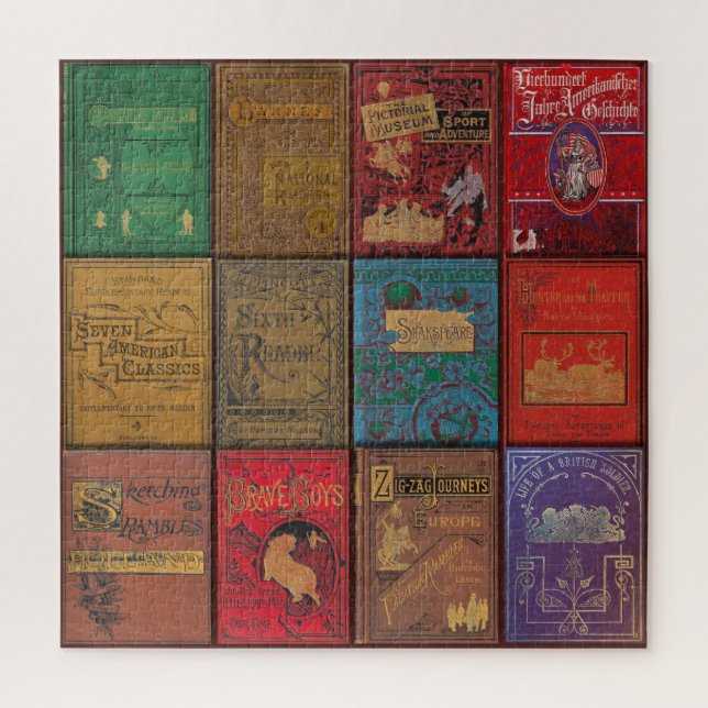ANTIQUE BÜCHER DES 19. JAHRHUNDERTS ART PUZZLE (Vertikal)