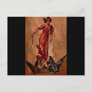 Antique Butterfly Fairy Postkarte