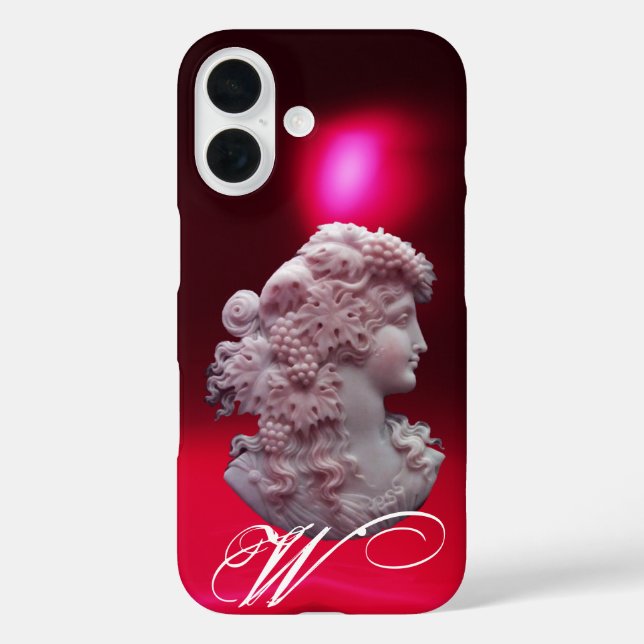 ANTIQUE CAMEO, LADY MIT GRABEN UND GRAPEVINEN Case-Mate iPhone HÜLLE (Rückseite)
