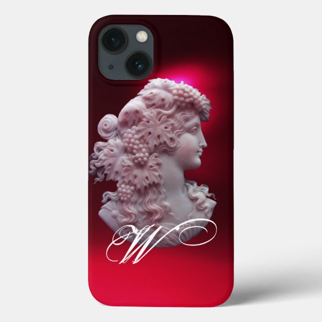 ANTIQUE CAMEO, LADY MIT GRABEN UND GRAPEVINEN Case-Mate iPhone HÜLLE (Rückseite)