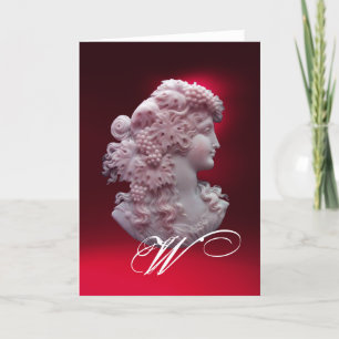 ANTIQUE CAMEO, LADY MIT GRAPEN MONOGRAM