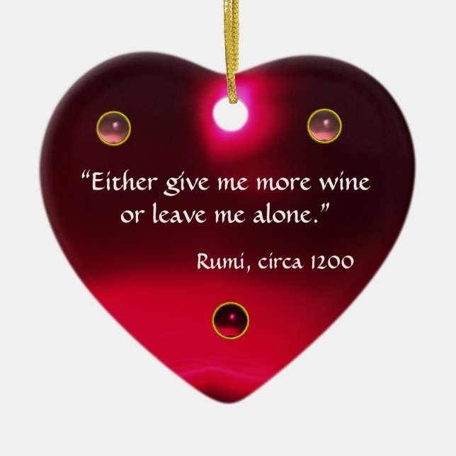 ANTIQUE CAMEO, LADY MIT GRAPEN WEINQUOTEN HERZ KERAMIKORNAMENT (Vorne)