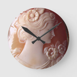 Antique Cameo Runde Wanduhr