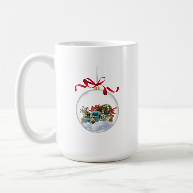 Antique Car in a Clear Christmas Bauble Kaffeetasse (Links)