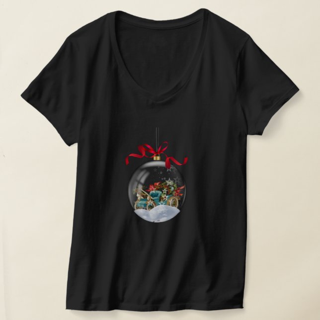 Antique Car in a Clear Christmas Bauble T-Shirt (Ablage )