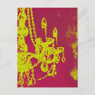 Antique Chandelier ~ Postkarte / Einladung