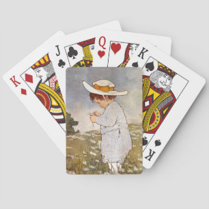 Antique Child Picking - Blume Spielkarten