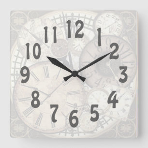 Antique Clocks Quadratische Wanduhr