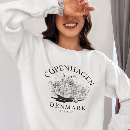 Antique Copenhagen Denmark Scenery Sweatshirt