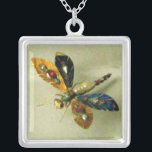 ANTIQUE DRAGONFLY JEWEL VERSILBERTE KETTE<br><div class="desc">Eleganter,  farbenfroher klassischer Goldener Edelstein mit Rubinen,  Perlen,  Diamanten in gelb blauen Farben. . Foto und digitale grafische Gestaltung von Bulgan Lumini . Teil aus der neuen Kollektion ARCADIA .</div>