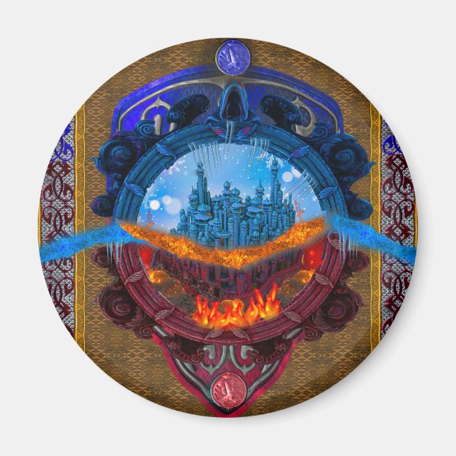 Antique Enchanted Fantasy Fairytale Buch I Magnet (Vorne)