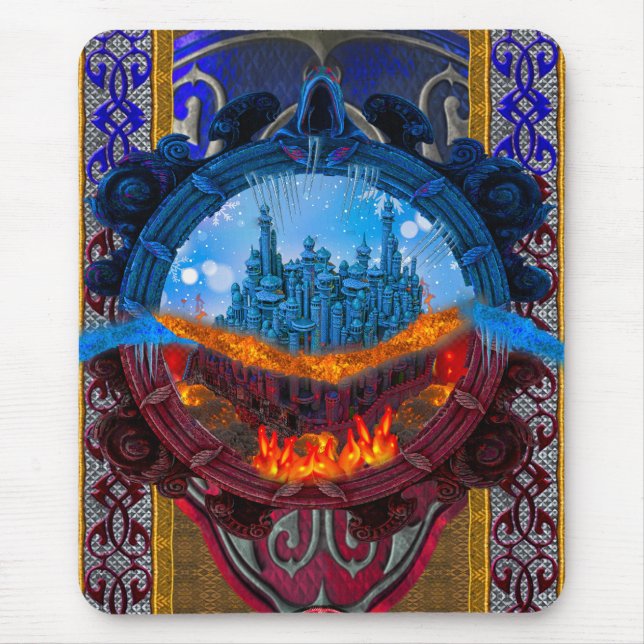 Antique Enchanted Fantasy Fairytale Buch I Mousepad (Vorne)