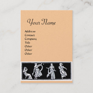 ANTIQUE FASHION MONOGRAM, gold metallisch, rosa Visitenkarte