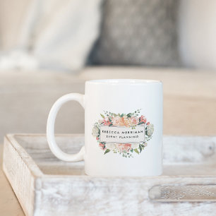 Antique Floral Logo Tasse