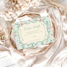 . Antique Floral Scalloped Diapper Raffle