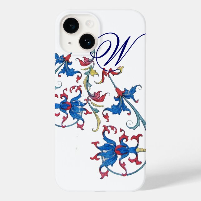 ANTIQUE FLORENTINE FLORAL MOTIFS MONOGRAM Case-Mate iPhone HÜLLE (Rückseite)