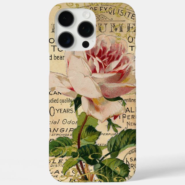 Antique French Pink Roses Case-Mate iPhone Hülle (Rückseite)