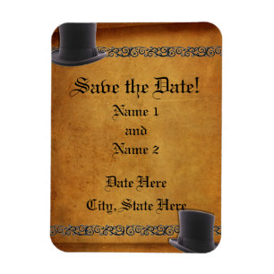Antique Gay Wedding Custom Rett-the-Date Magnete