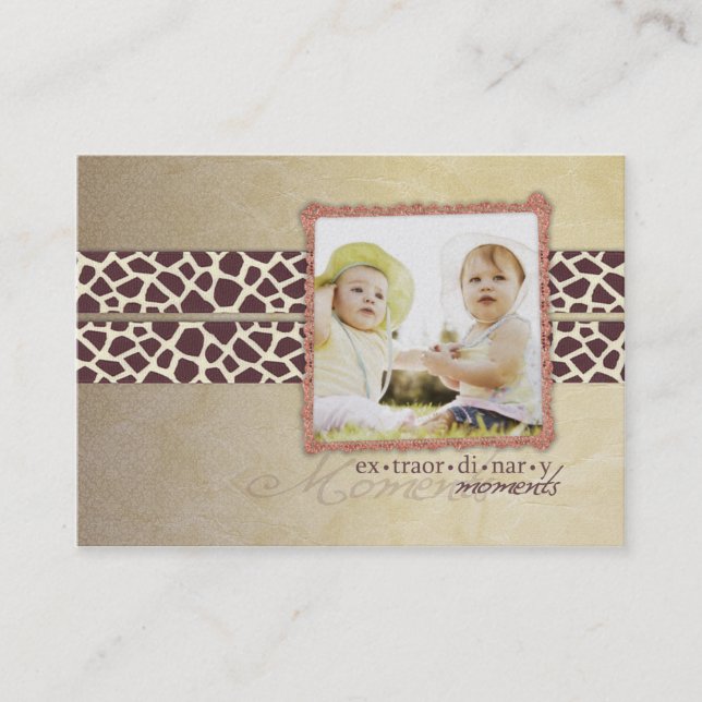 Antique Giraffe Chubby Business Cards Visitenkarte (Vorderseite)
