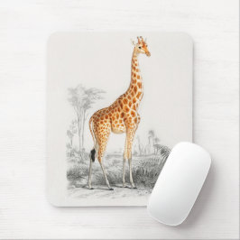 Antique Giraffe Naturgeschichte Orbigne Mousepad