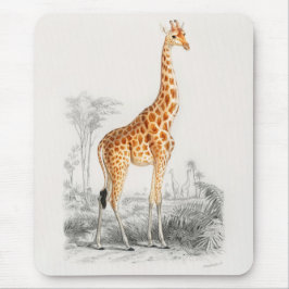 Antique Giraffe Naturgeschichte Orbigne Mousepad