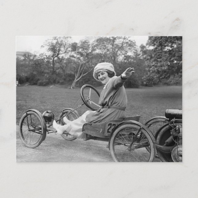 Antique Go Cart, Anfang der 1900er Jahre Postkarte (Vorderseite)