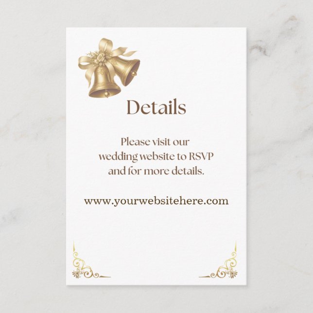 Antique Gold Bells Details Enclosure Begleitkarte (Vorderseite)