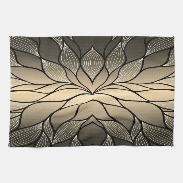 Antique Gold Creative Verlass Pattern Geschirrtuch (Horizontal)
