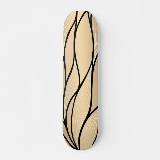Antique Gold Creative Verlass Pattern Skateboard (Vorne)