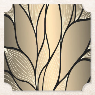 Antique Gold Creative Verlass Pattern Untersetzer