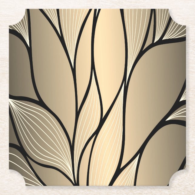 Antique Gold Creative Verlass Pattern Untersetzer (Vorderseite)