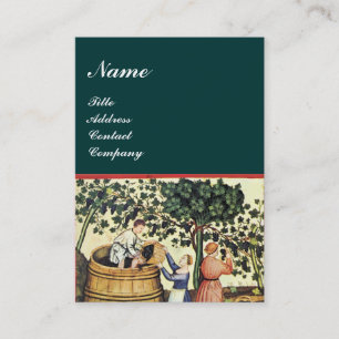 ANTIQUE GRAPE VINEYARD HARVEST WAX SIEGEL MONOGRAM VISITENKARTE