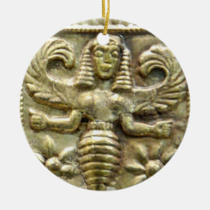 ANTIQUE GREEK HONEY BEE GODDESS KERAMIKORNAMENT