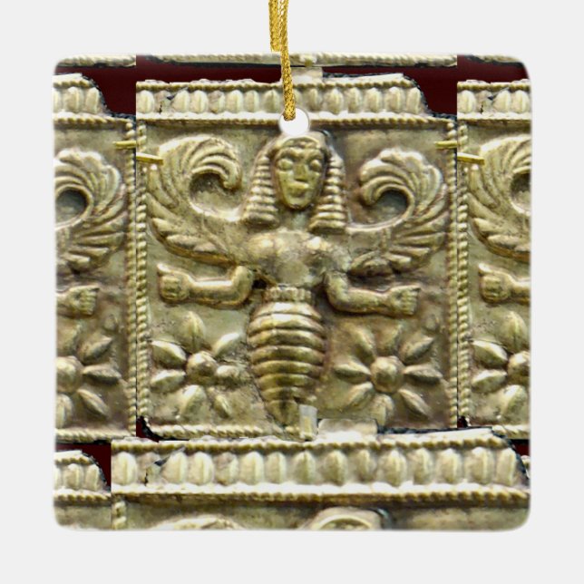 ANTIQUE GREEK HONEY BEE GODDESS KERAMIKORNAMENT (Vorderseite)