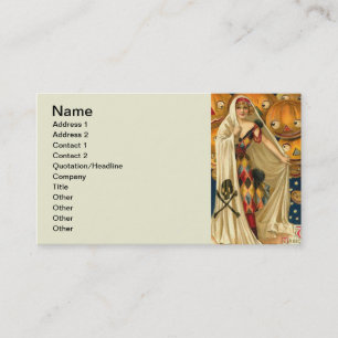 Antique Halloween Kürbislaterne Kostüm Frau Visitenkarte